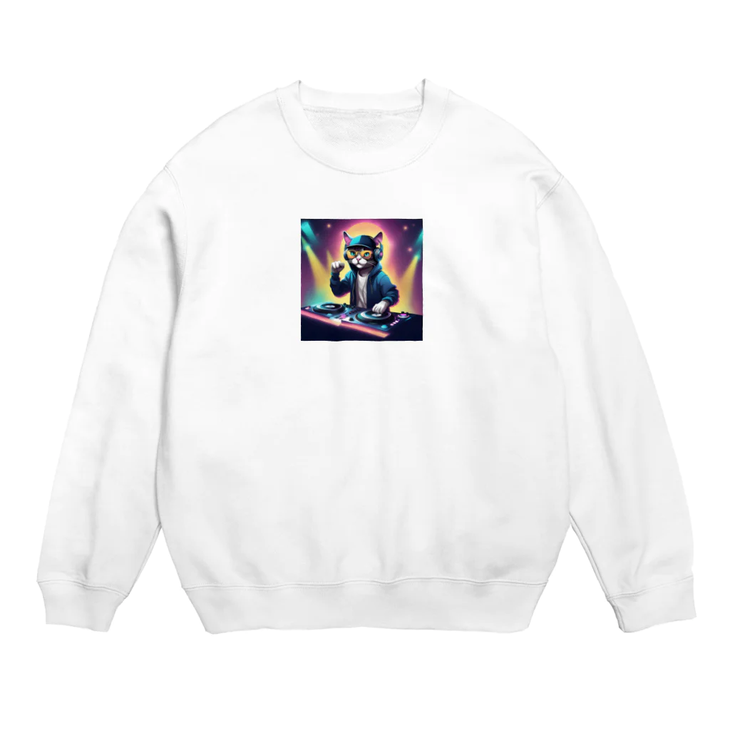 ねむねこのお店のDJ猫 Crew Neck Sweatshirt