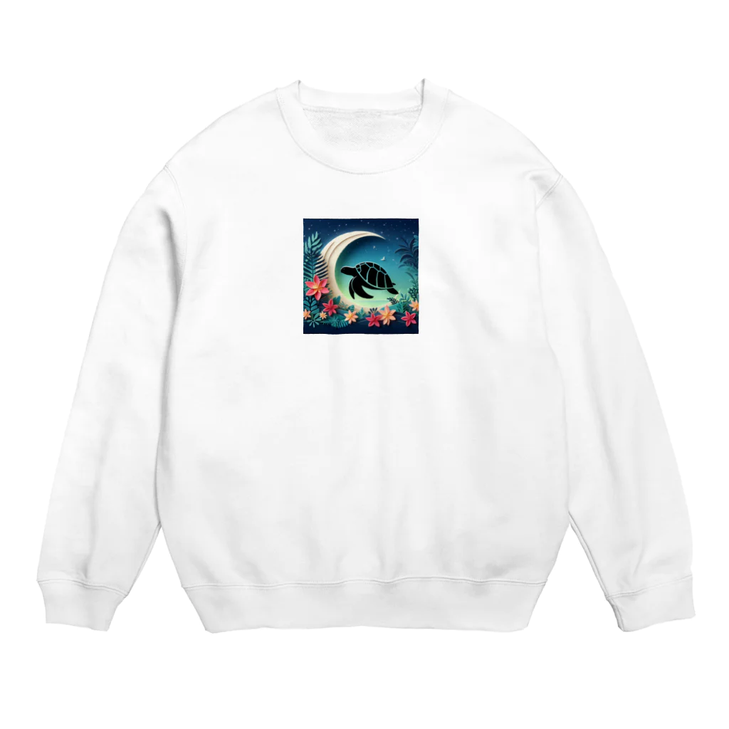 ココナッツアイランド©️のウミガメ Crew Neck Sweatshirt