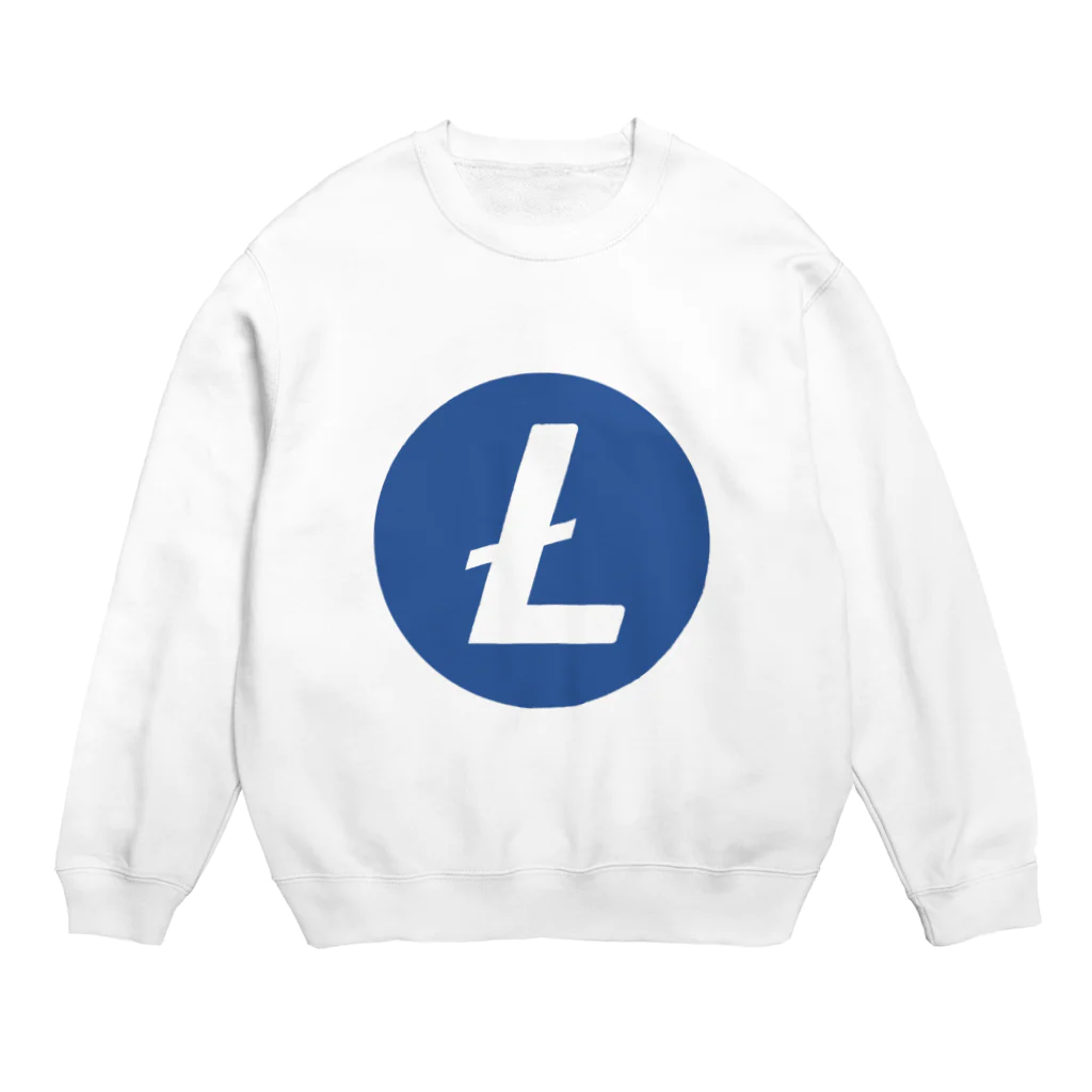 OWLCOIN ショップのLitecoin ライトコイン Crew Neck Sweatshirt