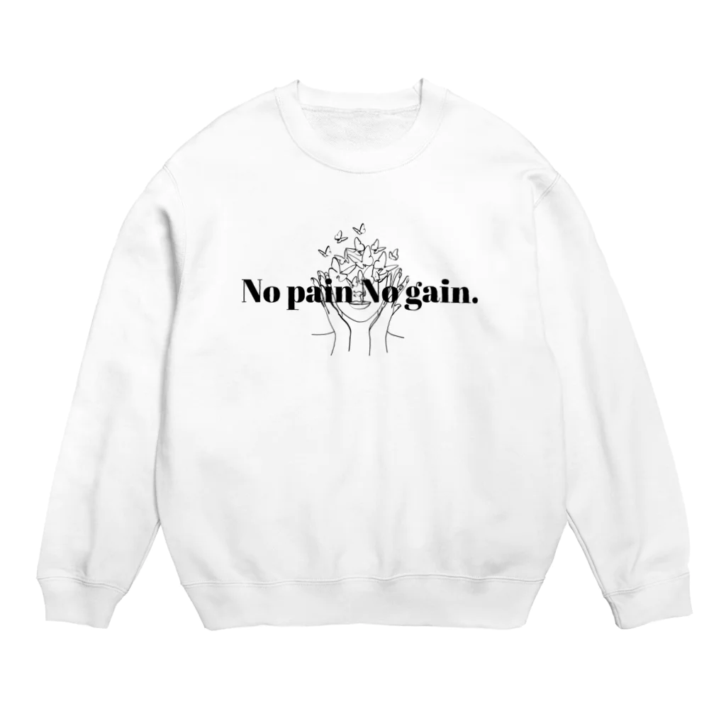 blueingreenのNo pain No gain. Crew Neck Sweatshirt