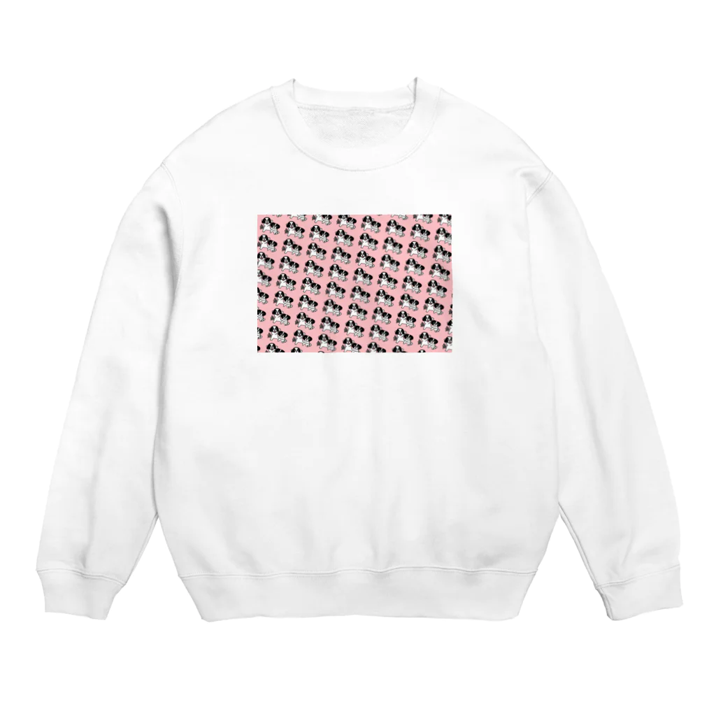 かもめちゃぁんの狆の兄弟 手描き イラスト Crew Neck Sweatshirt