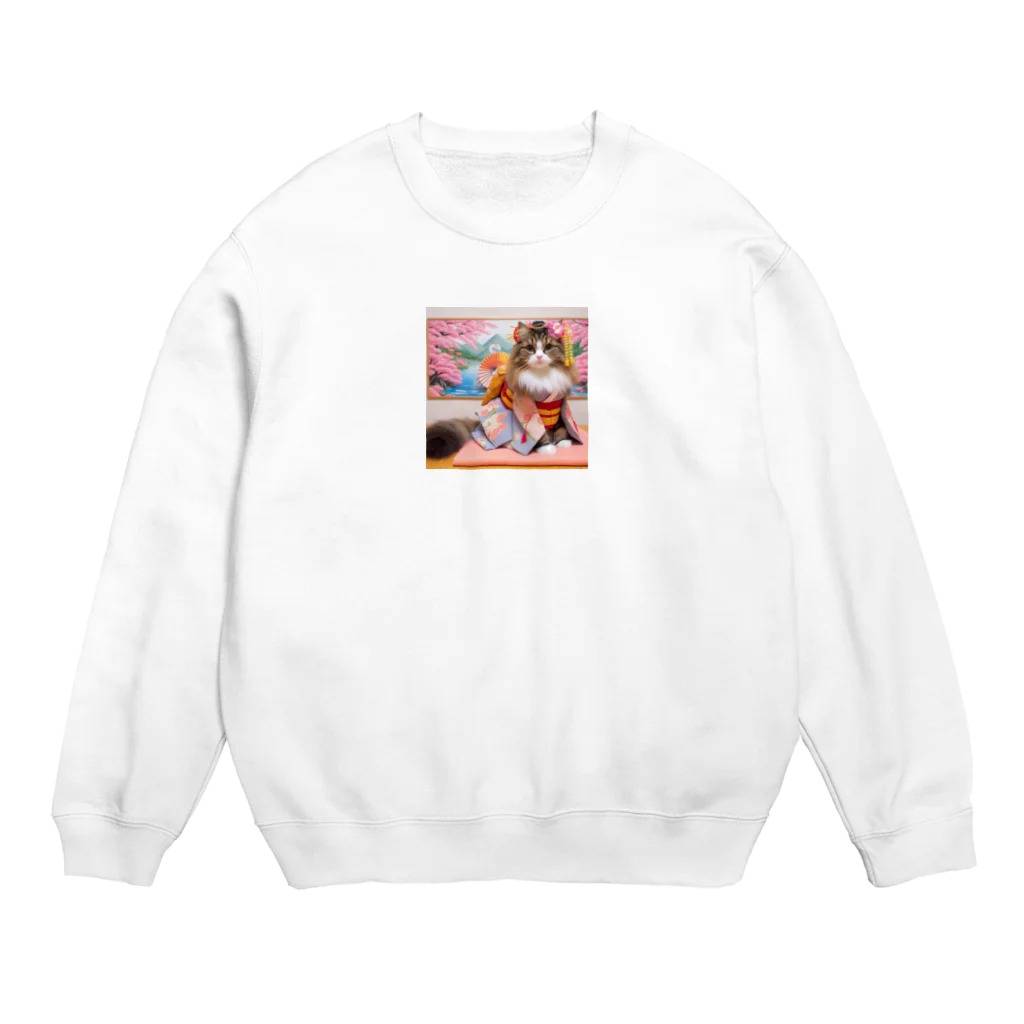 sophie138の舞妓ネコおにゃん Crew Neck Sweatshirt