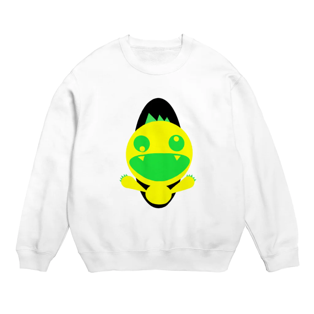 作りかけのたい焼きのお腹にモンスターを飼っています☺　 Crew Neck Sweatshirt