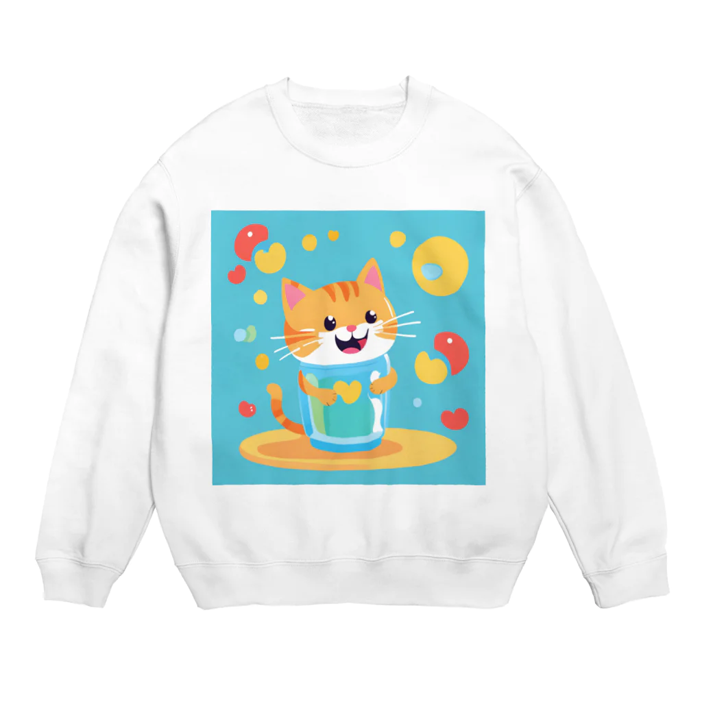 はなにゃんのおうちのおいしソーダ！ Crew Neck Sweatshirt