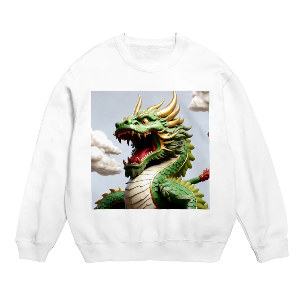 ハッピーハッピープラザ！の緑龍 Crew Neck Sweatshirt