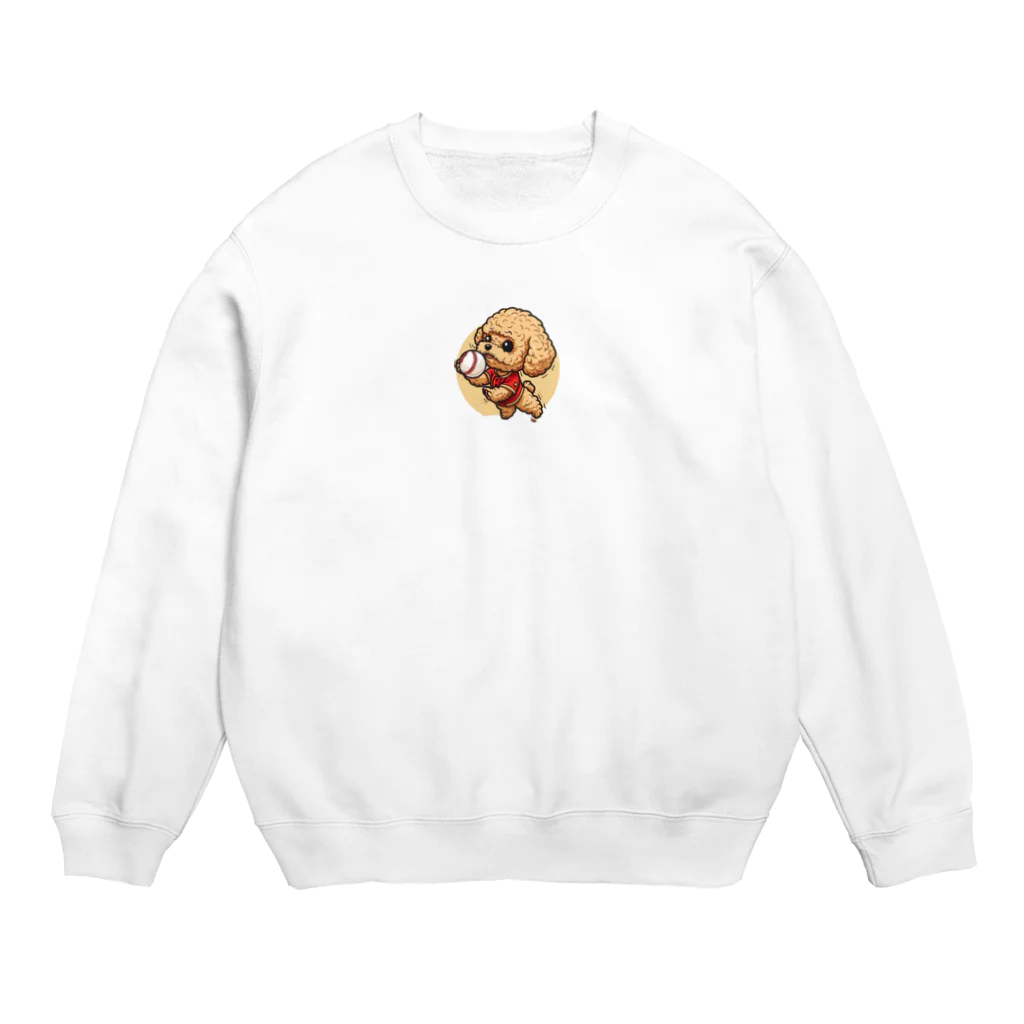 Guranpurinのベースボールプードル Crew Neck Sweatshirt