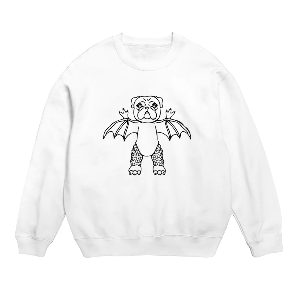 へっぽこデザインの大怪獣パグラ Crew Neck Sweatshirt