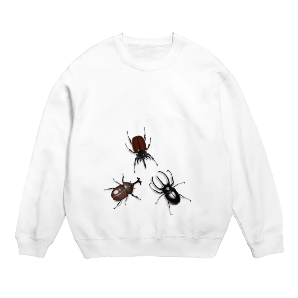 Drecome_Designのいたずらデザイン(ちょっとカブトムシついてますよ) Crew Neck Sweatshirt