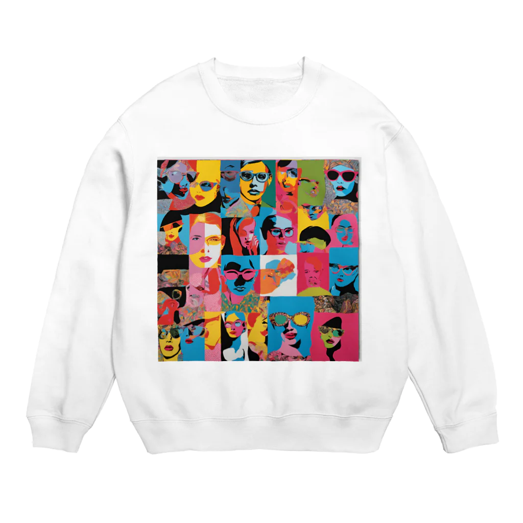 8890のポップアート Crew Neck Sweatshirt