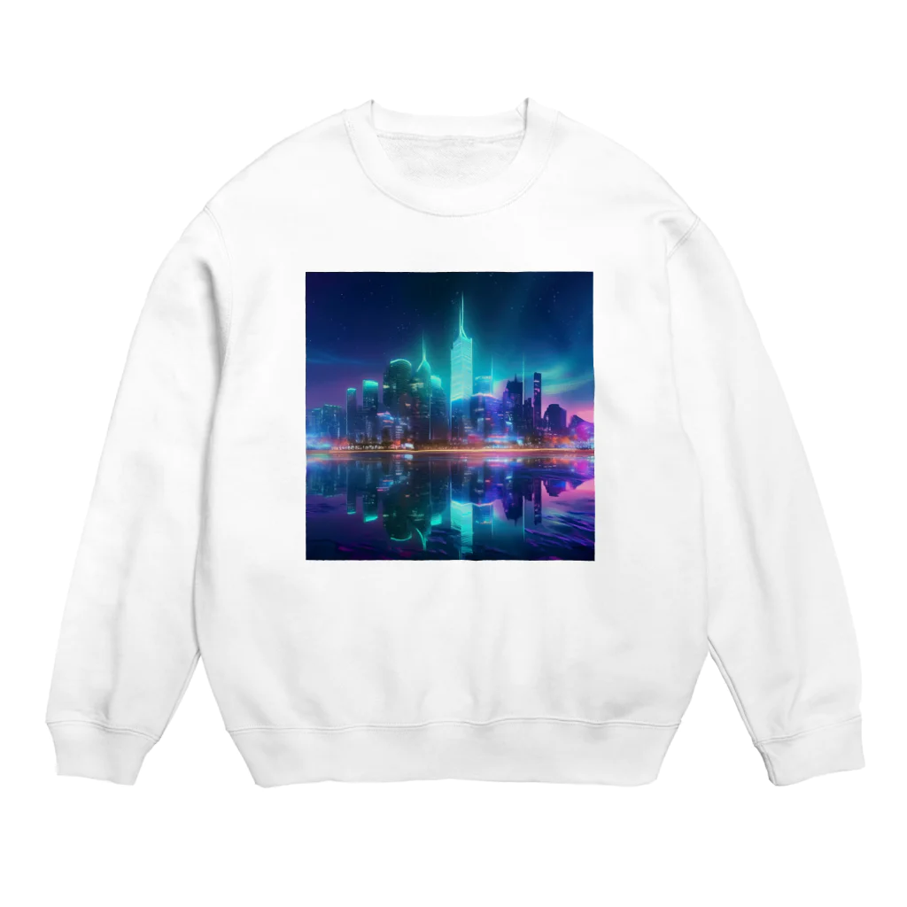 Mysycaの海辺の都市F Crew Neck Sweatshirt