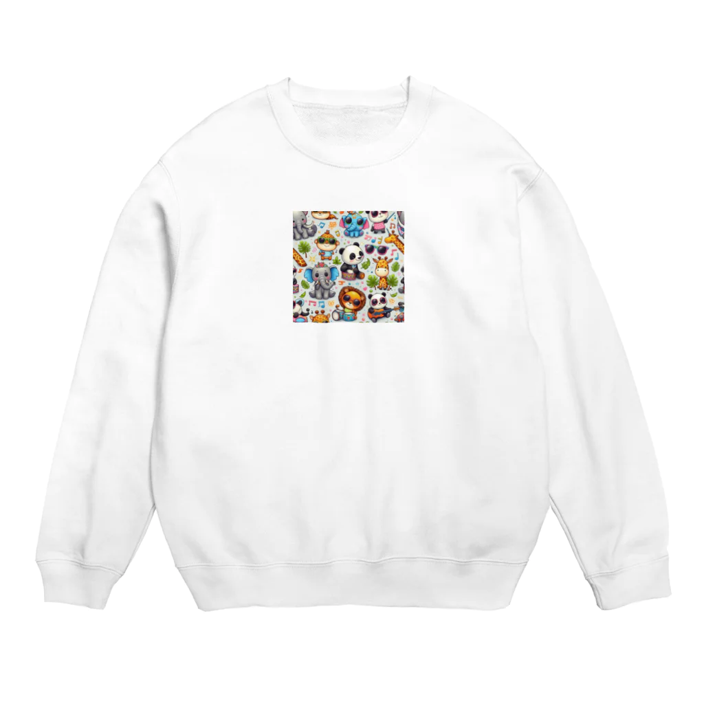 miho0807の可愛い動物 Crew Neck Sweatshirt