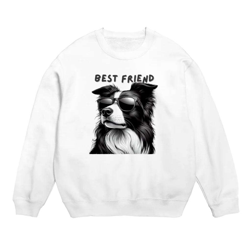 ビビりな番犬くんのBest Friendわんこ Crew Neck Sweatshirt