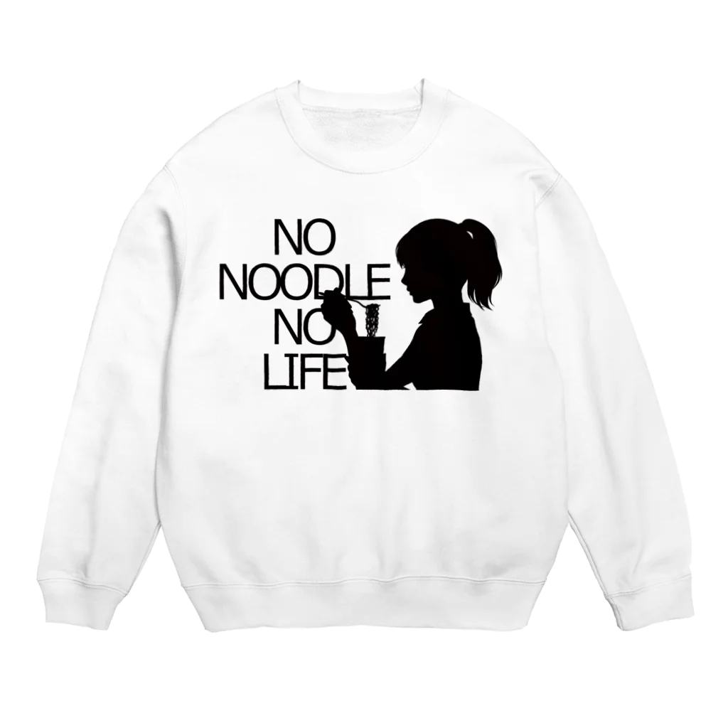 KOHAKUMARUのNO NOODLE  NO LIFE　黒 スウェット