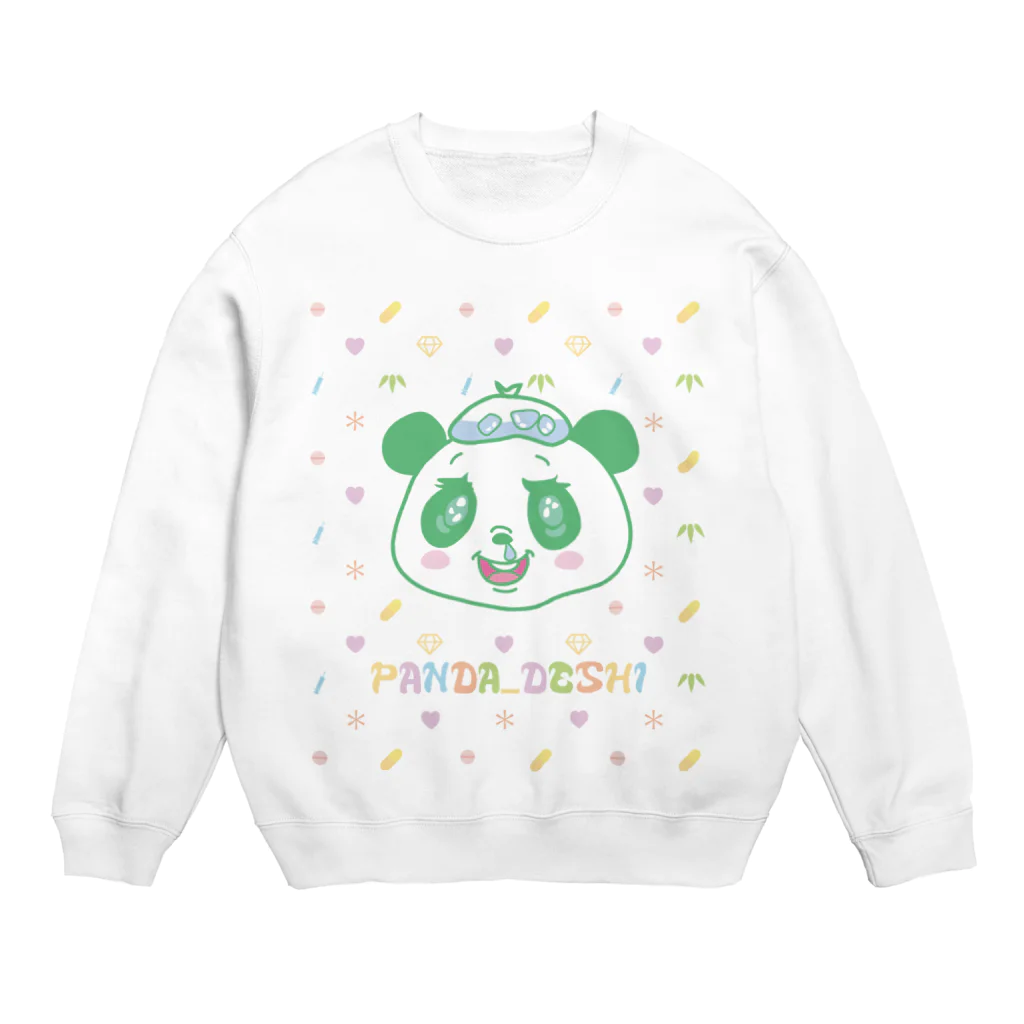 オガマユのパンダでし。 Crew Neck Sweatshirt