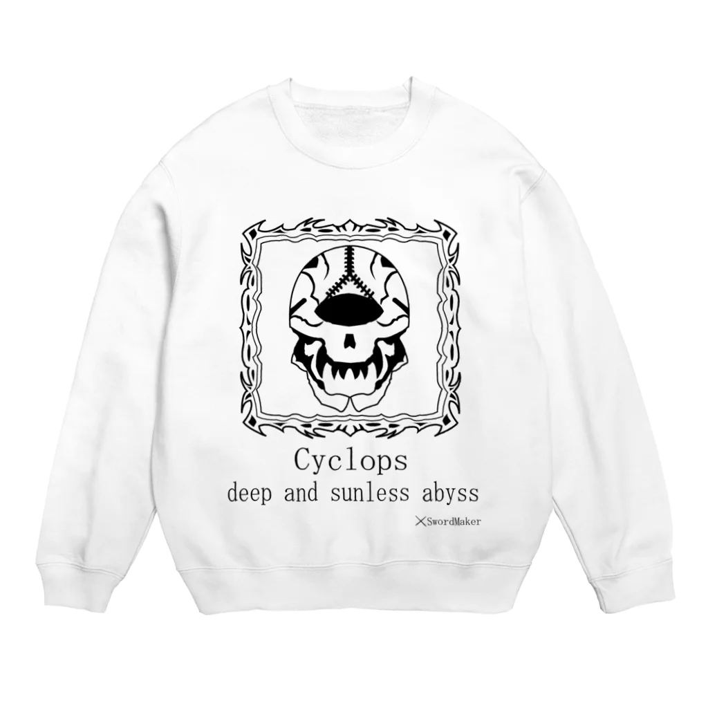 SwordMakerのサイクロプス　黒　スウェット Crew Neck Sweatshirt