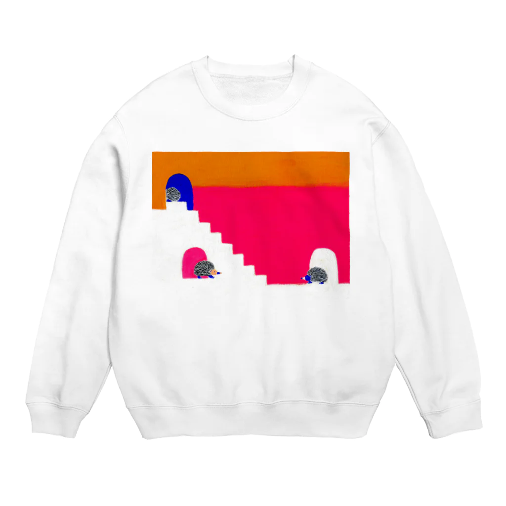 Ruesiii Fika(ﾙｰｼｰ ﾌｨｰｶ）のハリハリネズミさんの第一歩 Crew Neck Sweatshirt