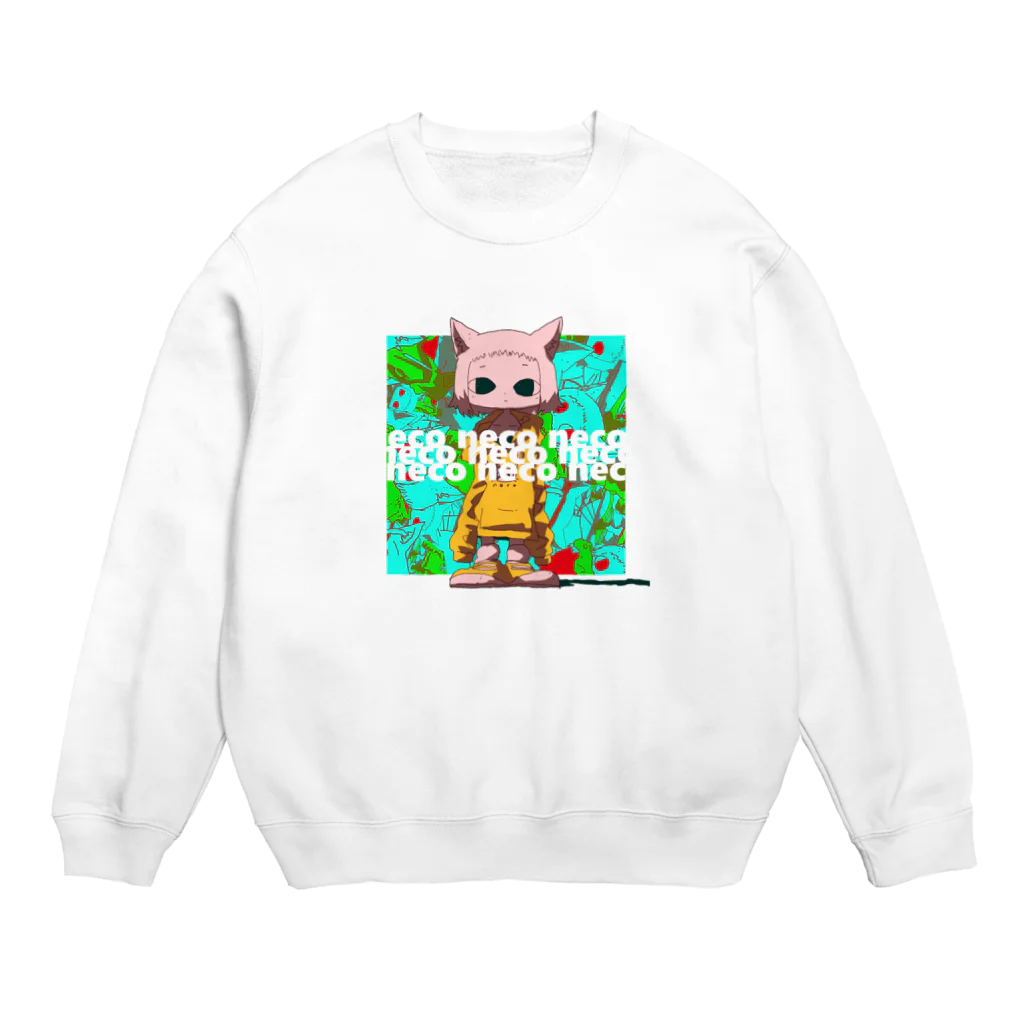 ohutonのneco neco neco Crew Neck Sweatshirt