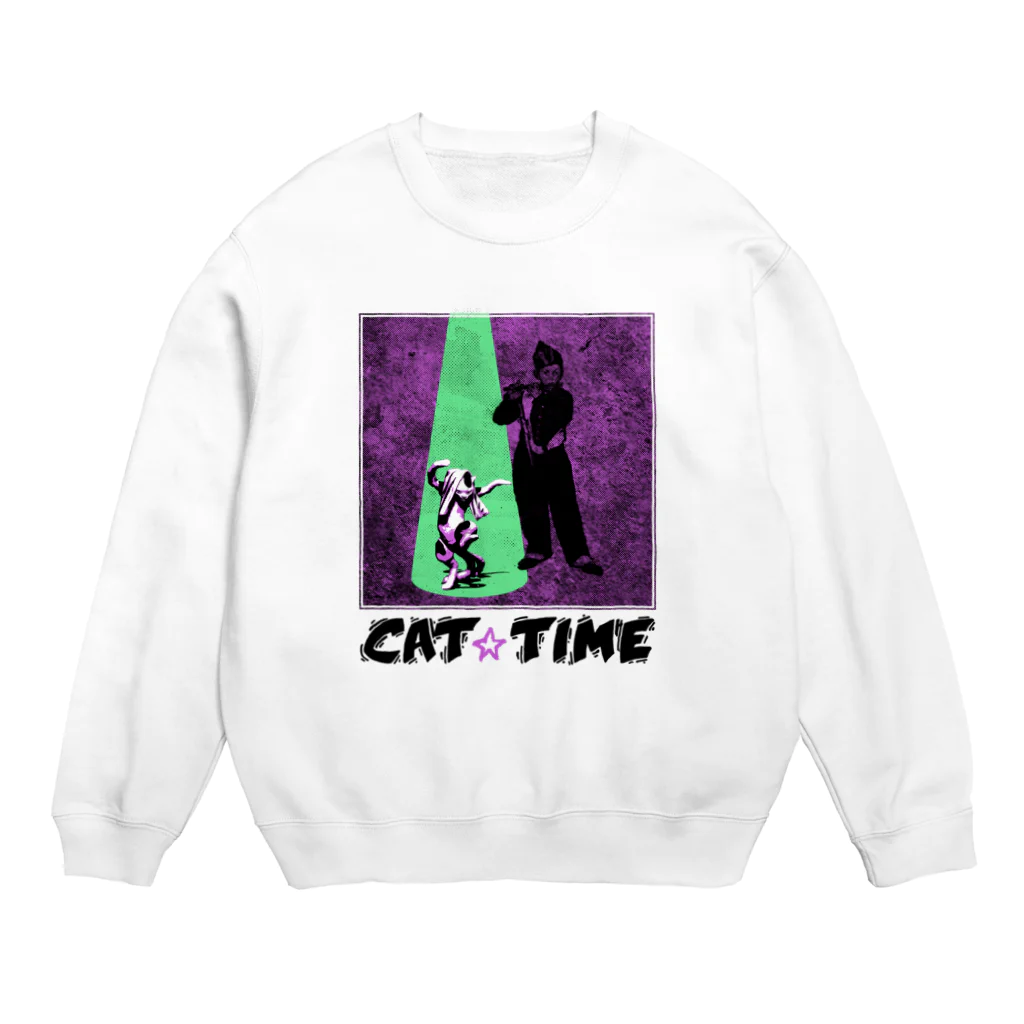 ねこのTシャツやさんのキャット☆タイム Crew Neck Sweatshirt