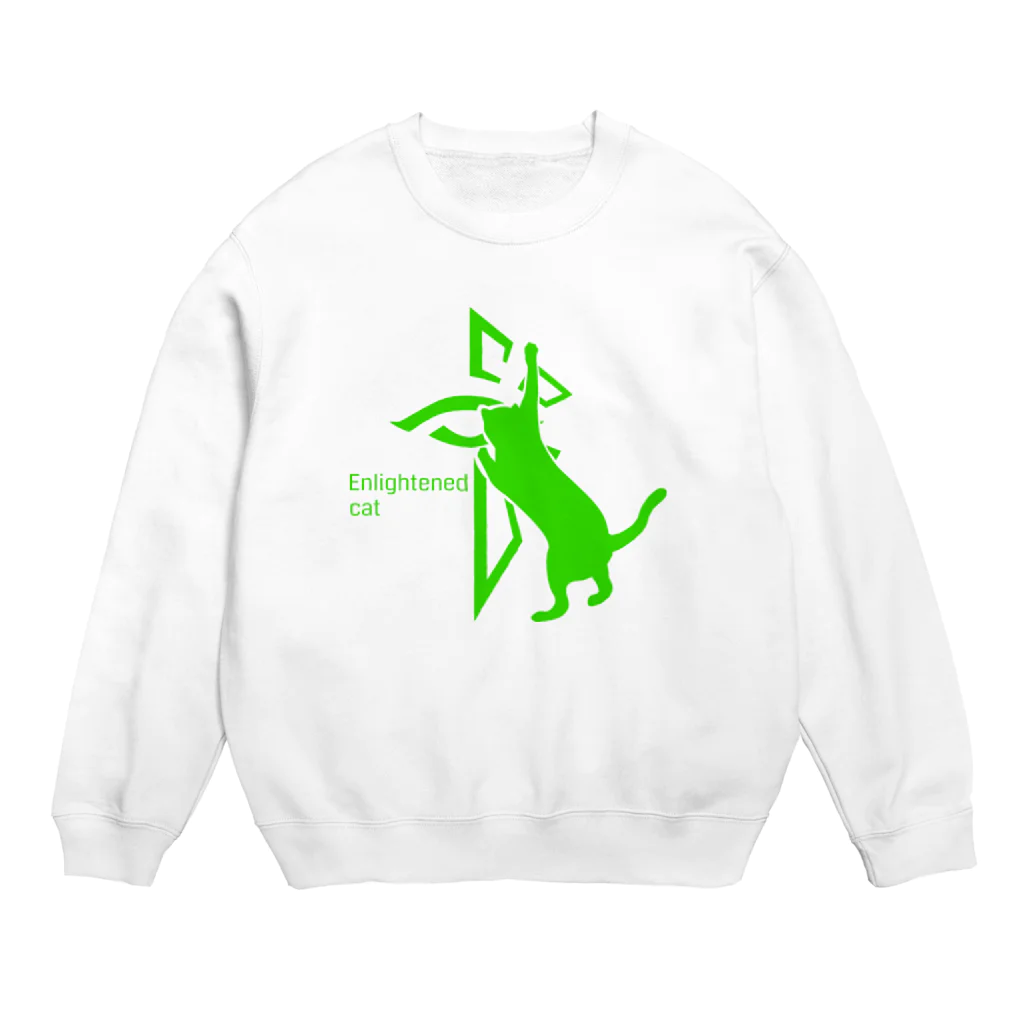 ふふふのenlightened cat Crew Neck Sweatshirt