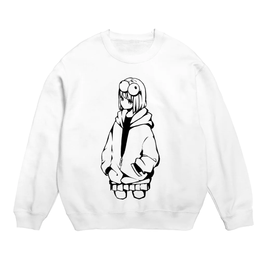 滝口未央の目玉の女の子 Crew Neck Sweatshirt