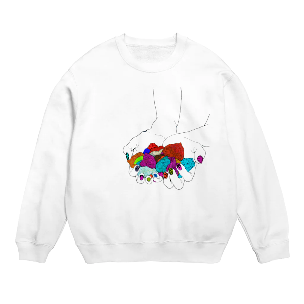 majoccoの愛は思い出 Crew Neck Sweatshirt