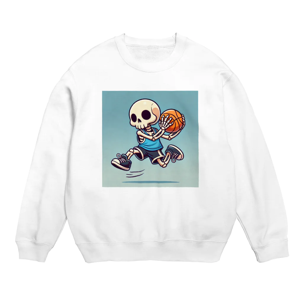 Oz techのスカルフープ：ゴーストプレイヤーのダンクショット Crew Neck Sweatshirt