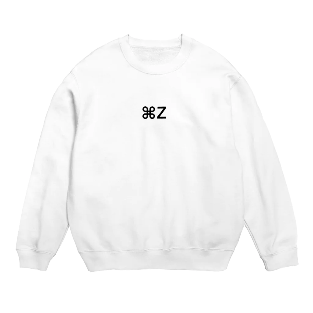 ぷぷぷ屋のコマンドZ（白地） Crew Neck Sweatshirt