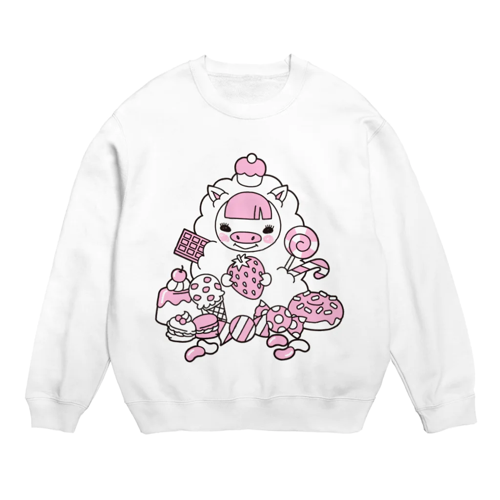 だみぃ@LINEスタンプも販売中のスイーツマスブーシンプル Crew Neck Sweatshirt