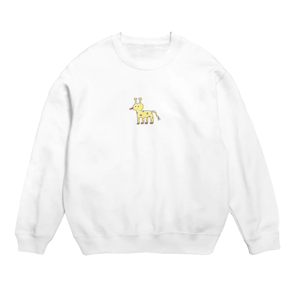 おすしの見ないで描いたきりん Crew Neck Sweatshirt