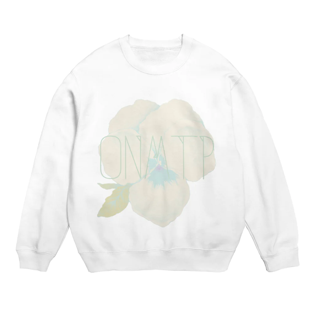 おのまとぺのホワイトパンジー Crew Neck Sweatshirt