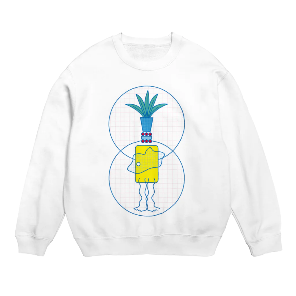 ぴゅるりんこよしだ。のいやしのばしょ Crew Neck Sweatshirt