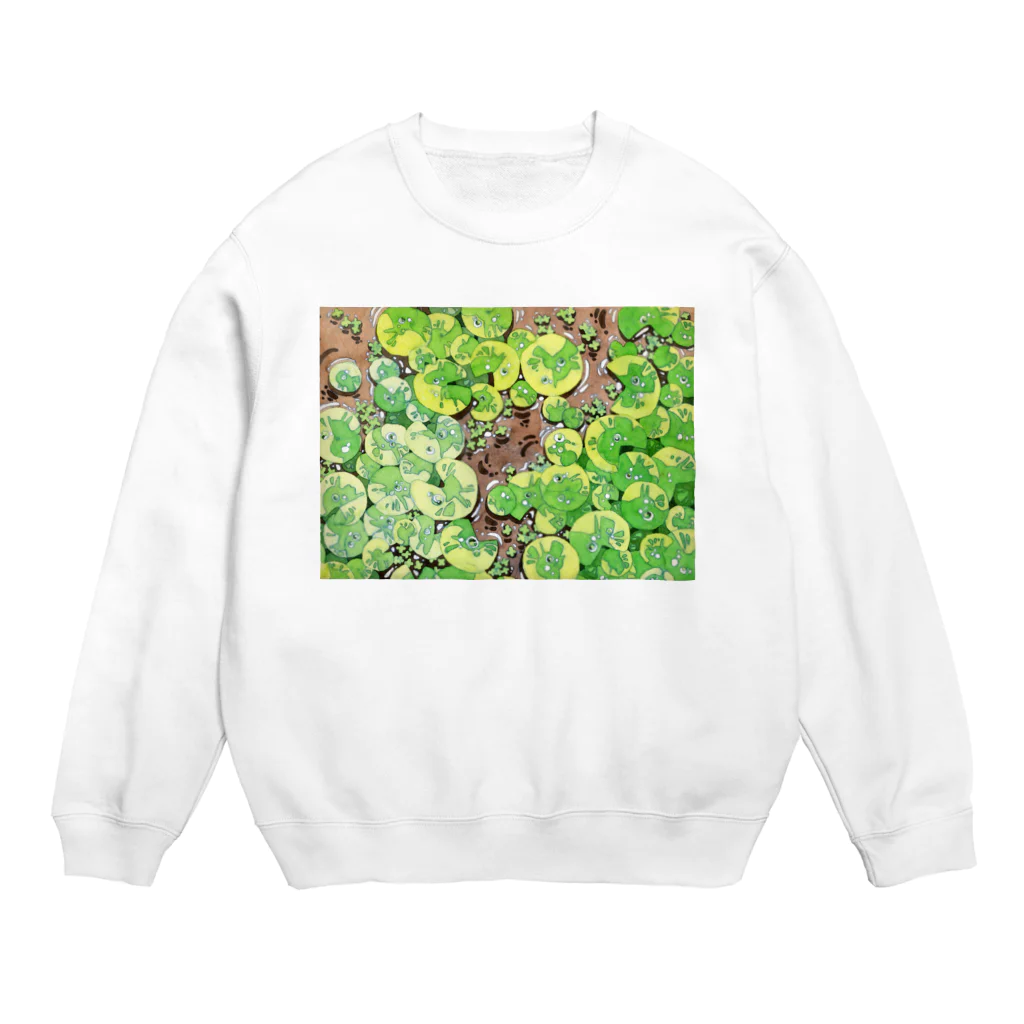 MATSUYAランドの店の水草の絵 Crew Neck Sweatshirt