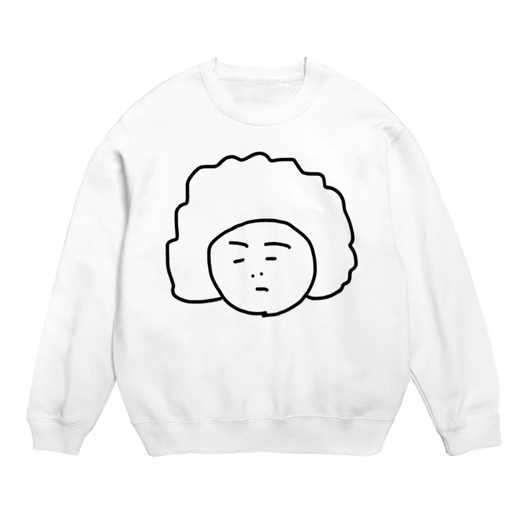 bonjin@梵（…zzZ）のぼんじん（モノクロ） Crew Neck Sweatshirt