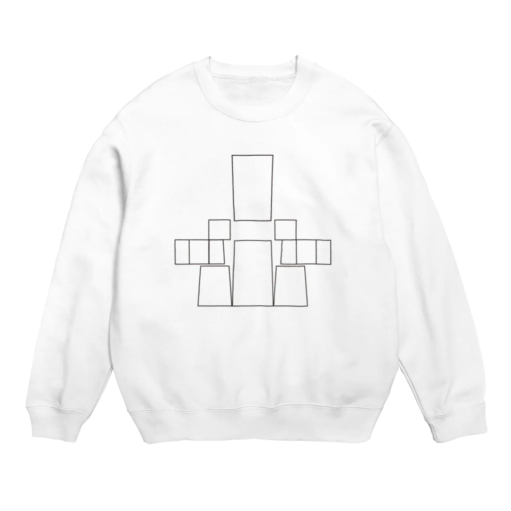 nunomorikotonohaの1号ちゃん展開図 Crew Neck Sweatshirt