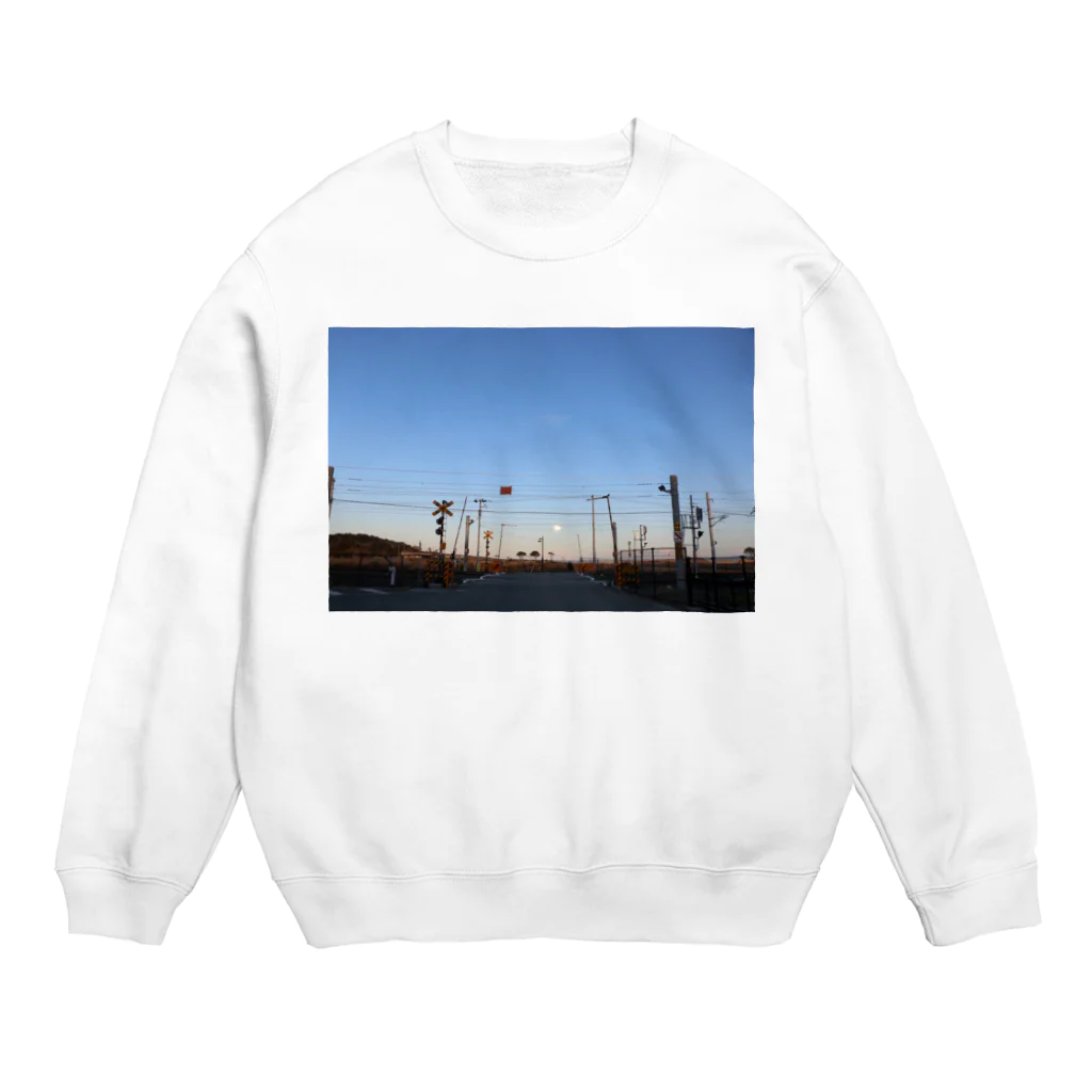 obentou85のあの日の踏み切り Crew Neck Sweatshirt