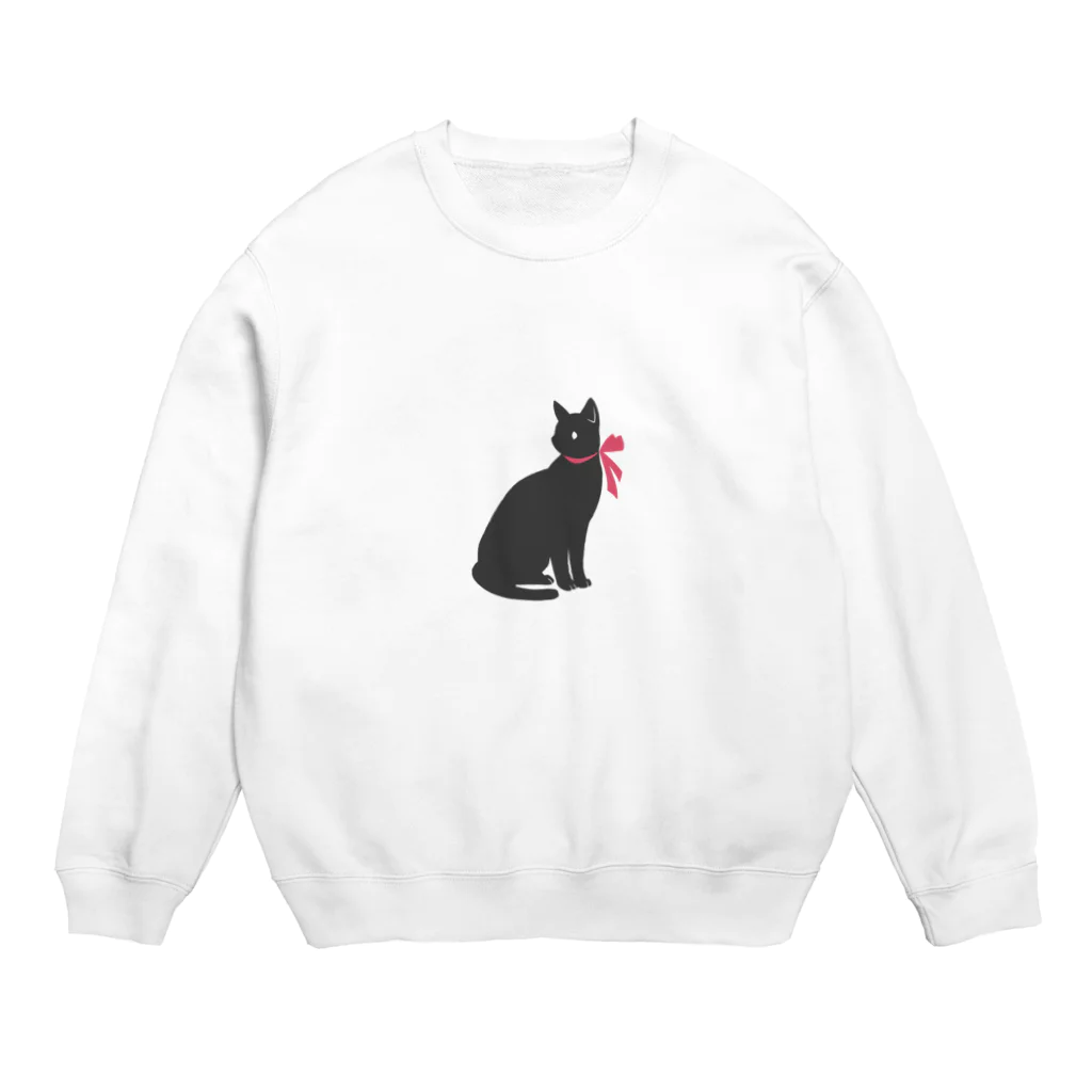 Tea Drop Sのくろねこ Crew Neck Sweatshirt