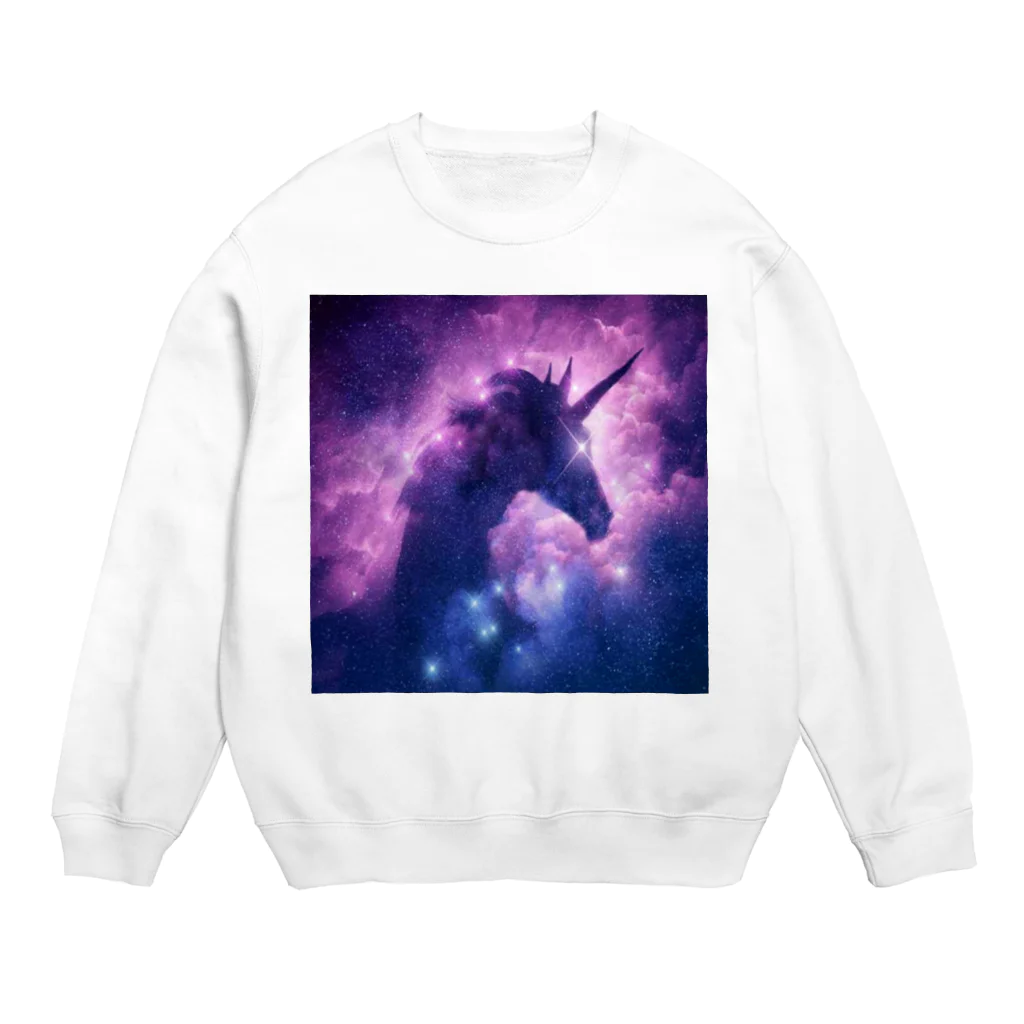Cutesshopのspace unicorn  Crew Neck Sweatshirt