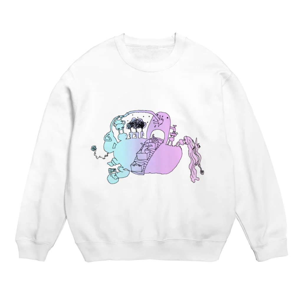 水流苑まちのむにゃむにゃ Crew Neck Sweatshirt