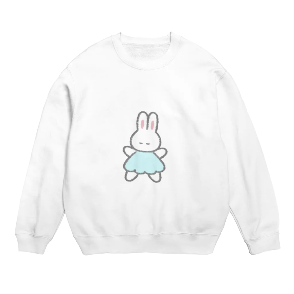 ふんわりうさちゃんのすやすや Crew Neck Sweatshirt