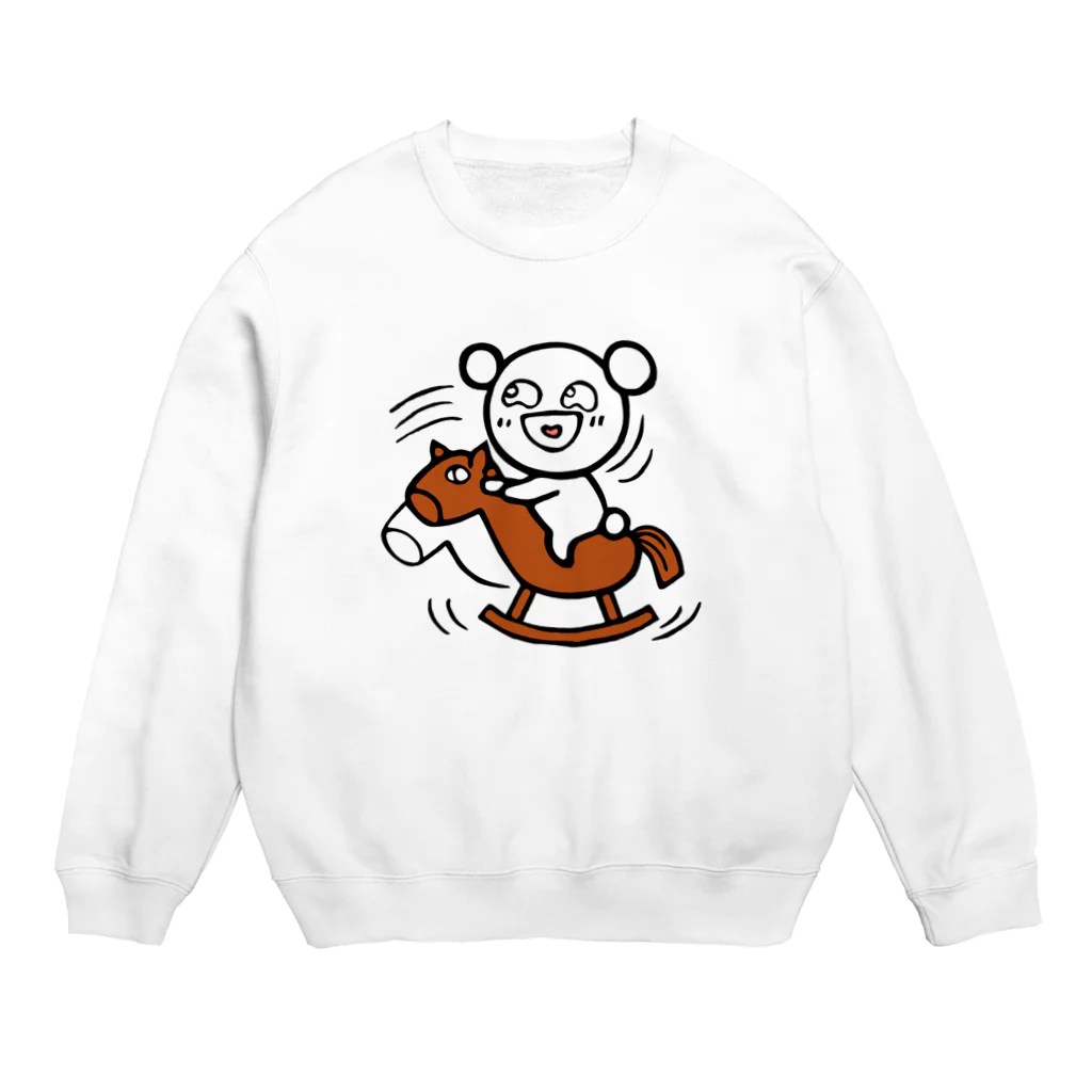 まるまゆのベア田くん Crew Neck Sweatshirt