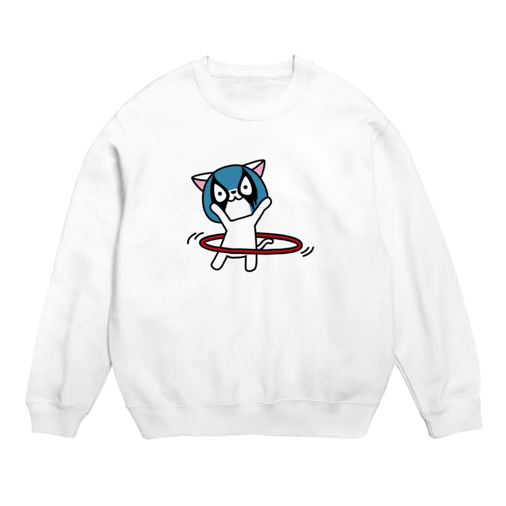 LUCHAの猫ルチャドール・フラフープ Crew Neck Sweatshirt