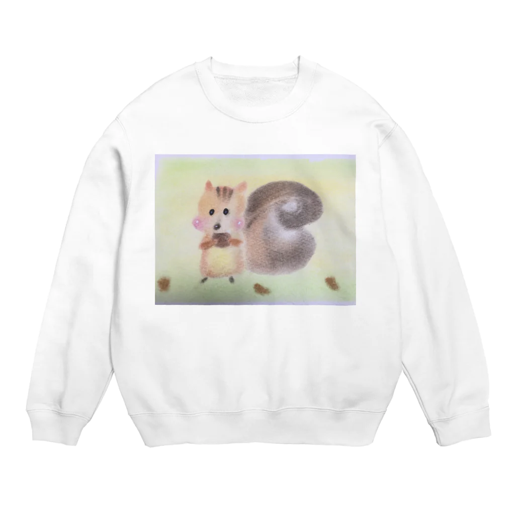 たっくんのかわいい  りすっちゃん Crew Neck Sweatshirt