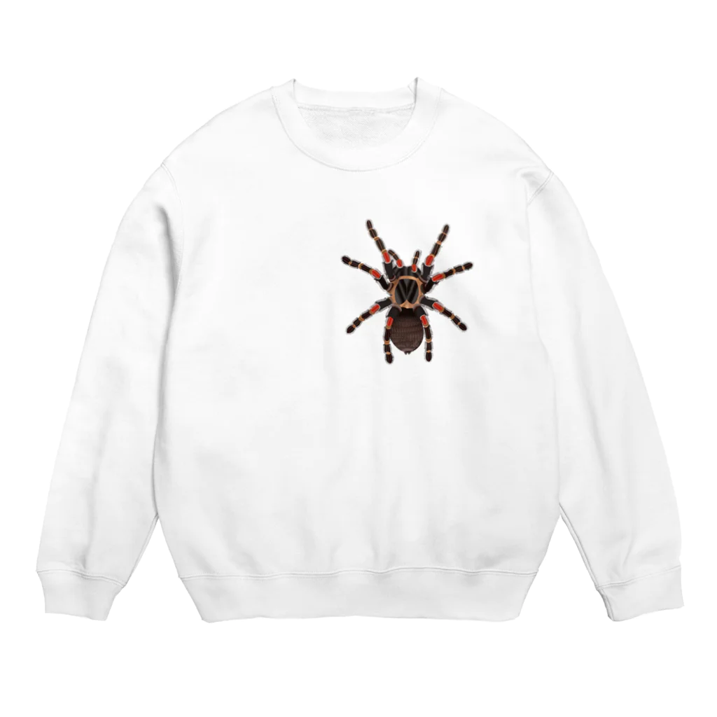 Drecome_Designのいたずらデザイン(ちょっとタランチュラついてますよ) Crew Neck Sweatshirt