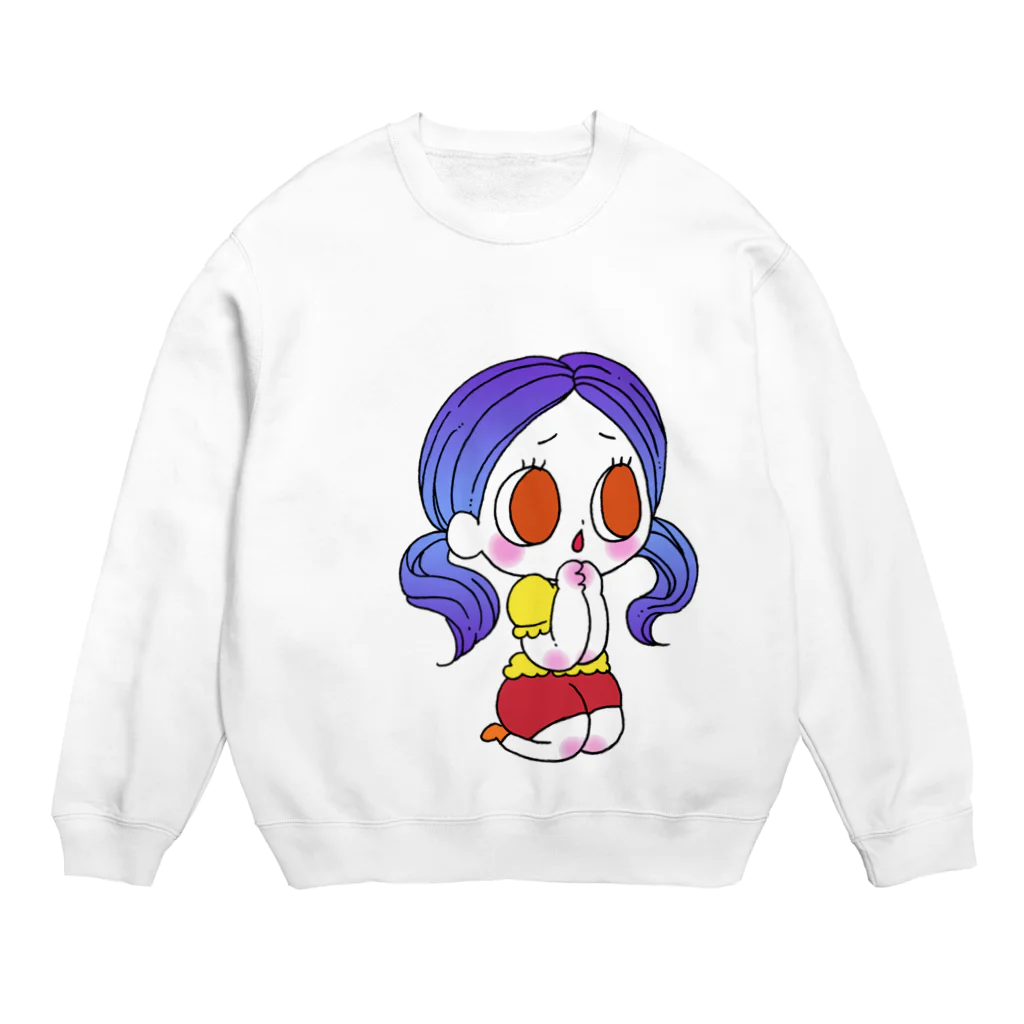 もーたんのおいのりガール（文字無し） Crew Neck Sweatshirt