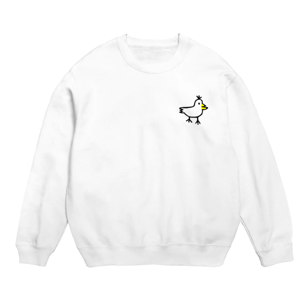 味噌汁の雨のしゃくとりさん むね肉 Crew Neck Sweatshirt