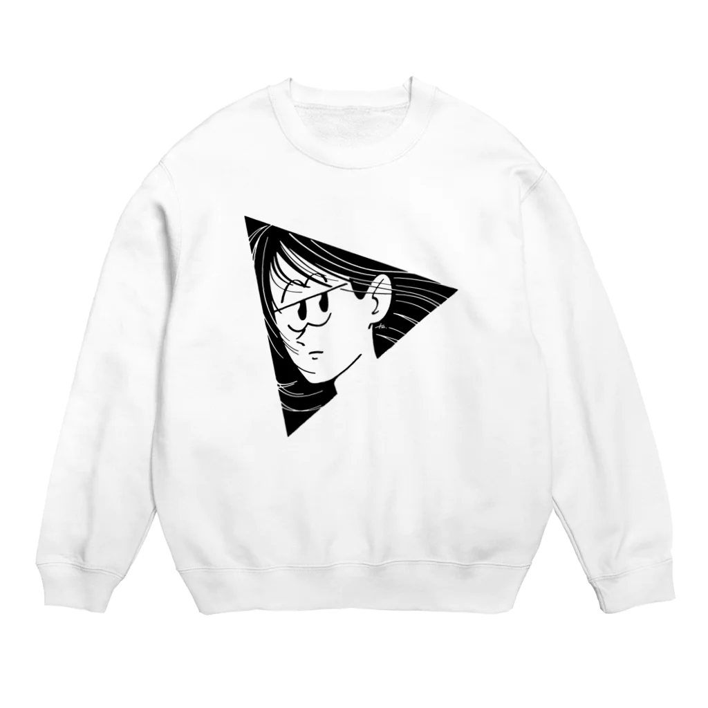 マチダタケルのSUZURIのお店のTRIANGLE GIRL Crew Neck Sweatshirt