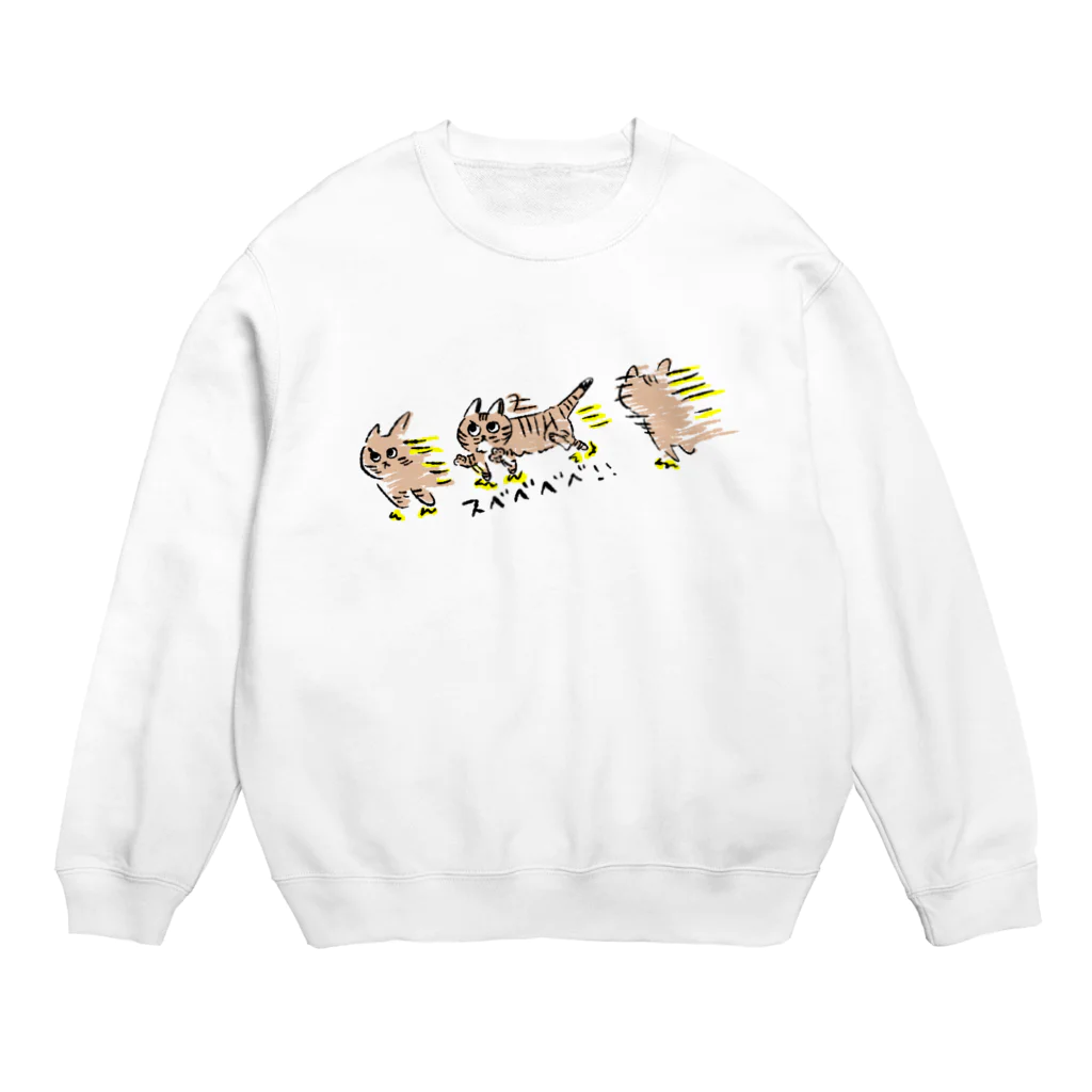 toripenのスベベベ走るマンチカン Crew Neck Sweatshirt