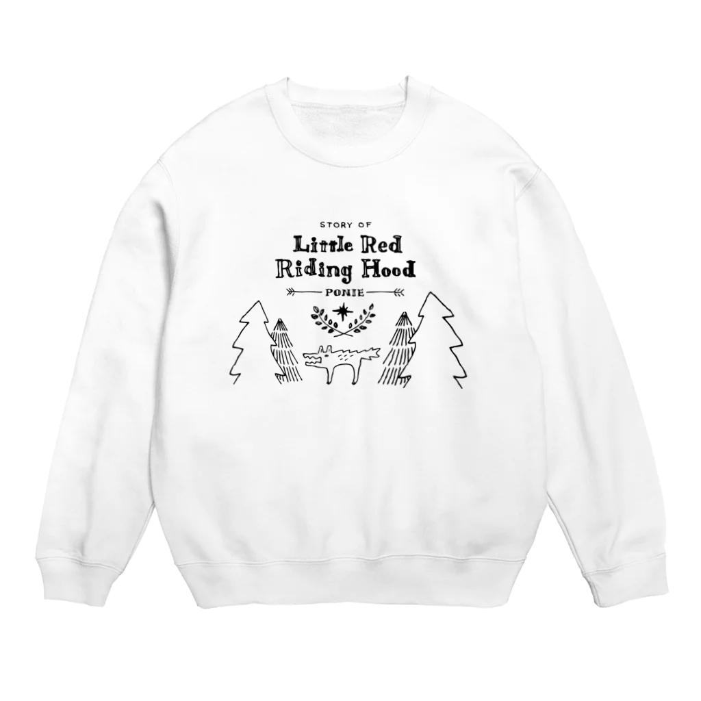 ponieのLittle Red Riding Hood Crew Neck Sweatshirt