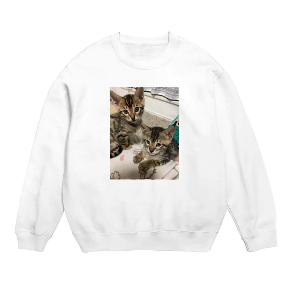 nyanyamaruの仲良し兄弟 Crew Neck Sweatshirt