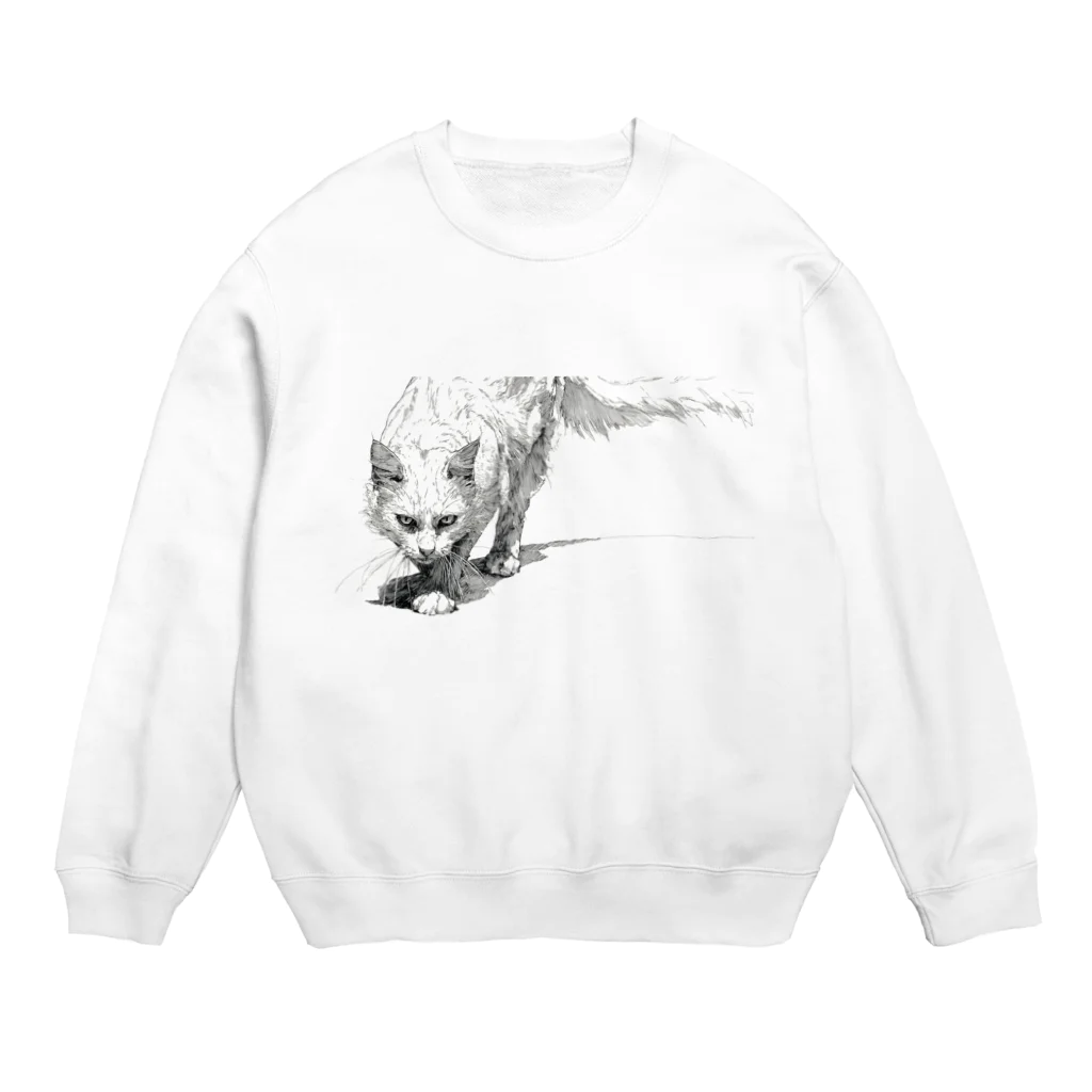sperz shopの威嚇白猫 Crew Neck Sweatshirt